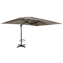 Idmarket market Parasol Déporté Rotatif CALVI Taupe 3x4 m
