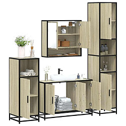 vidaXL Ensemble de meubles de salle de bain 4 pcs chêne sonoma