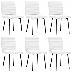 vidaXL Chaises à manger lot de 6 blanc similicuir