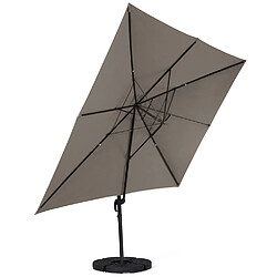 Acheter Idmarket market Parasol Déporté Rotatif CALVI Taupe 3x4 m