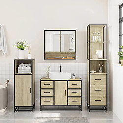 Acheter vidaXL Ensemble de meubles de salle de bain 3 pcs chêne sonoma