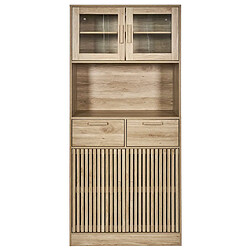 The Home Deco Factory Buffet de cuisine 4 portes 2 tiroirs Saulk en bois - Marron