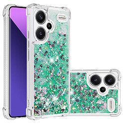 Xiaomi Redmi Note 13 Pro Plus 5G - Coque à paillettes - Vert Coque à paillettes liquides pour Xiaomi Redmi Note 13 Pro Plus 5G - TPU souple - Airbags anti-chocs
