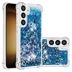 Coque Samsung Galaxy S24 FE 5G Foxdock - Bleu Liquide à paillettes - TPU souple - Résistance aux chocs - Design à la mode