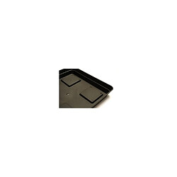 Florateck Soucoupe carrée noire 27 x 27cm Lot de 10.