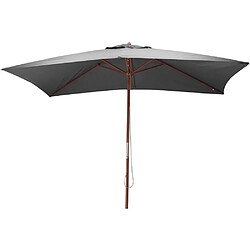 Proloisirs Parasol avec mât en bois 300x200 cm Ori gris.