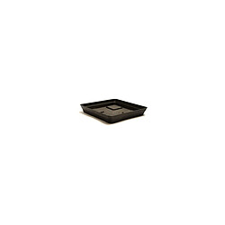 Florateck Soucoupe carrée noire 27 x 27cm Lot de 10.