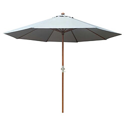 Proloisirs Parasol en bois 300 cm avec manivelle Holly ecru.