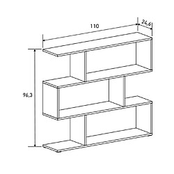 Pegane Étagère asymétrique basse - Beige