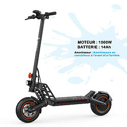 Trottinette électrique Pliable IWAFO IS1 Roues 10" 48V 14Ah - Moteur 1000W - Max Autonomie 45KM - Max 35km/h - Double amortisseur