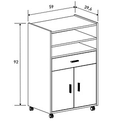 Pegane Meuble bas de cuisine - Beige