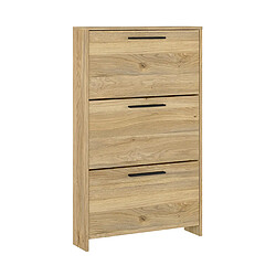 Pegane meuble à chaussures 3 portes - Chêne