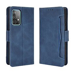 Coque pour Samsung Galaxy A52S 5G - Cuir PU - Bleu Étui téléphone portefeuille - Fermeture magnétique - Porte-cartes - Design tout-en-un - Protection complète