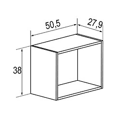 Pegane Étagère cube murale - Beige