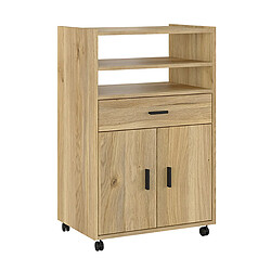 Pegane Meuble bas de cuisine chêne Mauvella