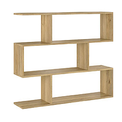 Pegane Étagère asymétrique basse - Chêne