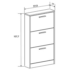Pegane meuble à chaussures - Chêne
