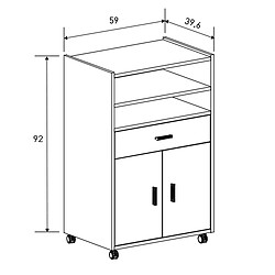Pegane Meuble bas de cuisine chêne Mauvella
