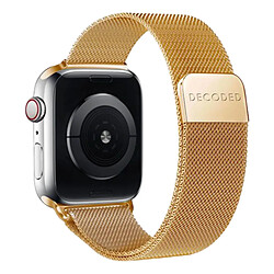 Decoded Bracelet pour Apple Watch 44 / 45 / 46 / 49mm en Maille Milanaise Milan Traction Dorée