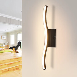 NETTLIFE Plafonnier LED Vague - 6W Noir Blanc Chaud