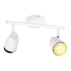 NETTLIFE Spot de plafond LED 2 ampoules moderne 4W blanc blanc chaud 3000K