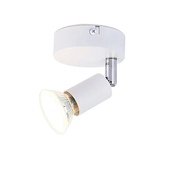 NETTLIFE Plafonnier LED 1 Ampoule blanc Plafonnier GU10 Applique d'intérieur blanc chaud spots moderne