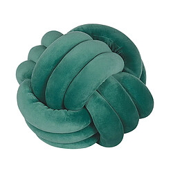 Beliani Coussin noeud vert en forme de balle 30 x 30 cm MALNI