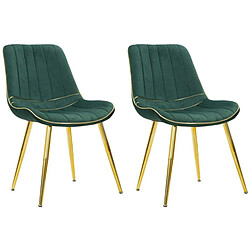 Mauro Ferretti Mauro-Ferretti Paris - Lot de 2 chaises - Vert et doré