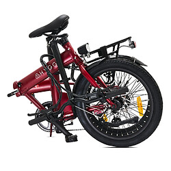 Hygge Bikes Virum - Vélo électrique pliant ultra-léger 36V 10Ah - Rouge Sangria