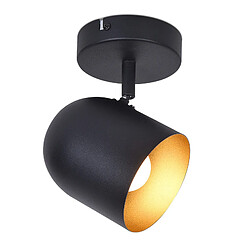 NETTLIFE Plafonnier E14 spot de plafond or noir lampe de couloir industrielle vintage