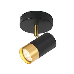 NETTLIFE Spot de plafond GU10 lampe de couloir noir or orientable à 350° vintage salon chambre cuisine