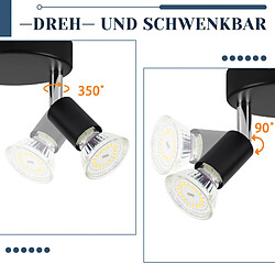 Avis Nettlife Plafonnier LED 3 spots GU10 - Noir