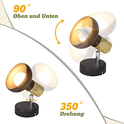 Acheter Nettlife spot de plafond 3 spots - Noir