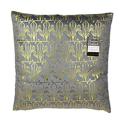 The Home Deco Factory Coussin en velours imprimé Gold déhoussable 40 cm Gris.