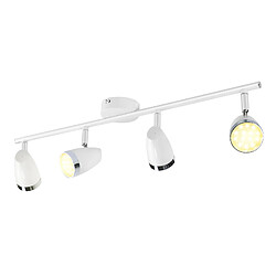 NETTLIFE Spot de plafond LED 4 ampoules moderne 4W blanc blanc chaud 3000K