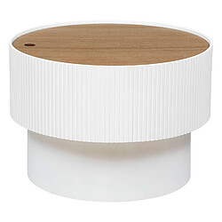 Atmosphera Table basse coffre en bois ENOLA - Blanc