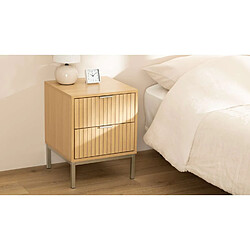 Five Simply Smart Table de chevet 2 tiroirs en bois TASSO - Marron