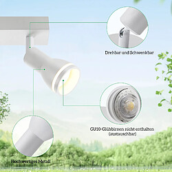 Nettlife Spot plafond 4 lampes - Blanc pas cher