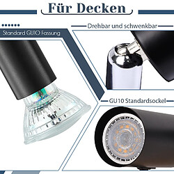 Acheter Nettlife Plafonnier LED 3 spots GU10 - Noir