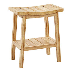 Beliani Tabouret de salle de bain en bambou bois clair TREMONT