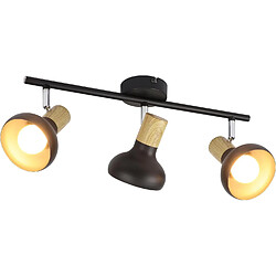 NETTLIFE Spot de plafond 3 flammes E14 plafonnier vintage orientable à 350° pour couloir salon