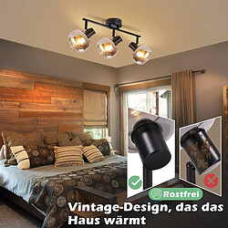 Nettlife Plafonnier spots 3 lampes - Gris pas cher