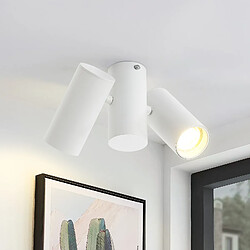 NETTLIFE Plafonnier 2 Spots de Plafond Blanc - GU10 Métal Moderne Pivotant 180°Intérieur MAX.25W pour Salon Couloir Chambre Cuisine (sans Ampoule)