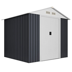 Wasabi - Abri Métal Avancé Seconde 4,1m² - 158x260x200cm - Abri extérieur métallique - Portes coulissantes