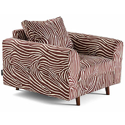 Lisa Design Rune - fauteuil zèbre en velours