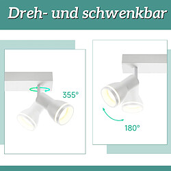 Avis Nettlife Spot plafond 4 lampes - Blanc