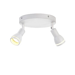 NETTLIFE spot de plafond LED 2 ampoules blanc salon plafonnier spot orientable GU10 spot lampe moderne