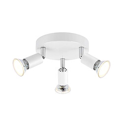 NETTLIFE Plafonnier LED GU10 -3 Spots de Plafond Ronde Moderne Spots de Plafond 350° pour Cuisines Couloir Chambre Salon - sans Ampoule Blanc