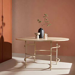 Venture Home Table de repas ronde Ø140 cm Copenhagen beige.