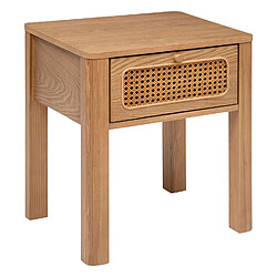Atmosphera Table de chevet 1 tiroir en bois TIRIA - Marron